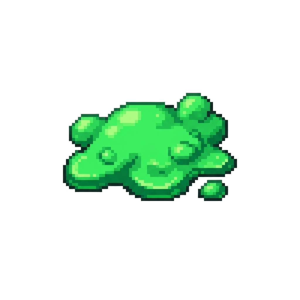 A Puddle of Green Neon Sludge