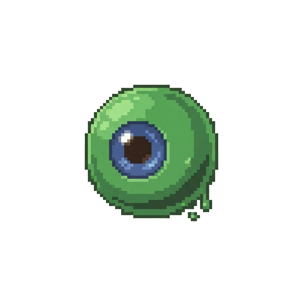A Squishy Slimy Green Fake Eyeball