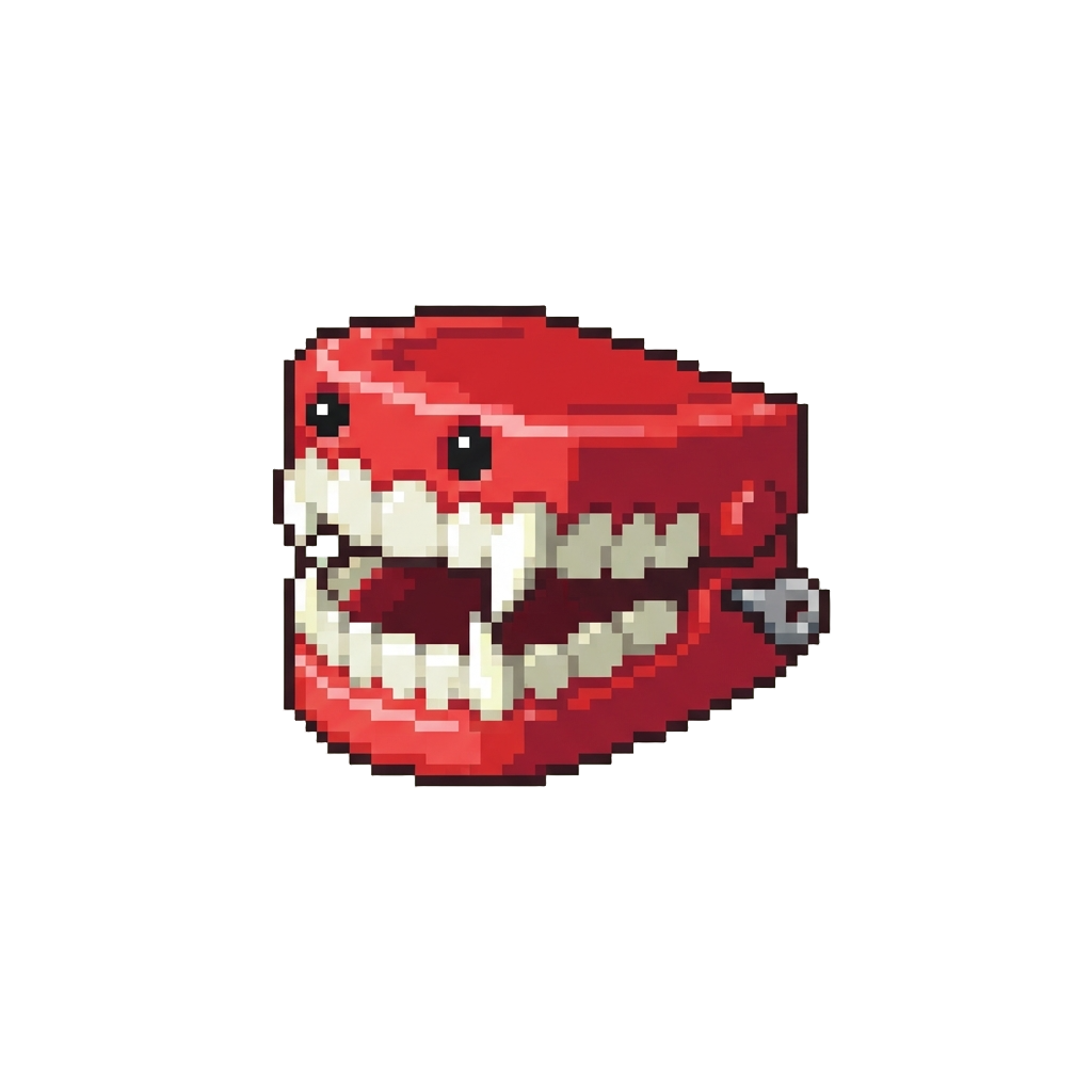 A Funny Plastic Vampire Chattering Teeth Toy