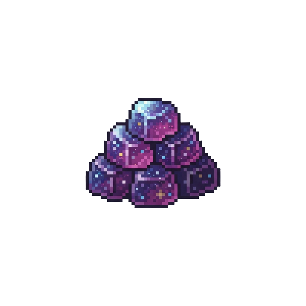 A Pile of Rare Shimmering Galaxy-colored Gummies