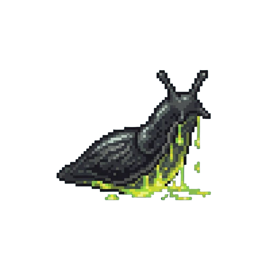 A Black Slug-like Horror Dripping Caustic Acidic Bile