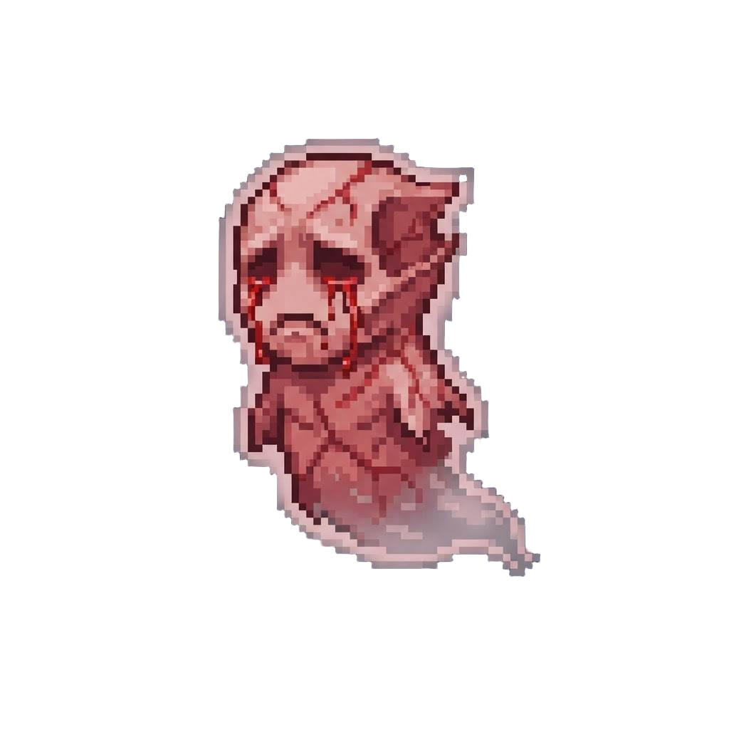 A Crimson-veined Flayed Phantom Weeping Blood Tears