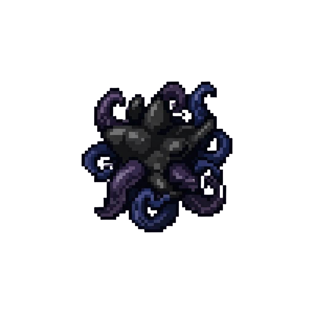 An Ink-black Star Spawn Bristling with Writhing Void Tentacles