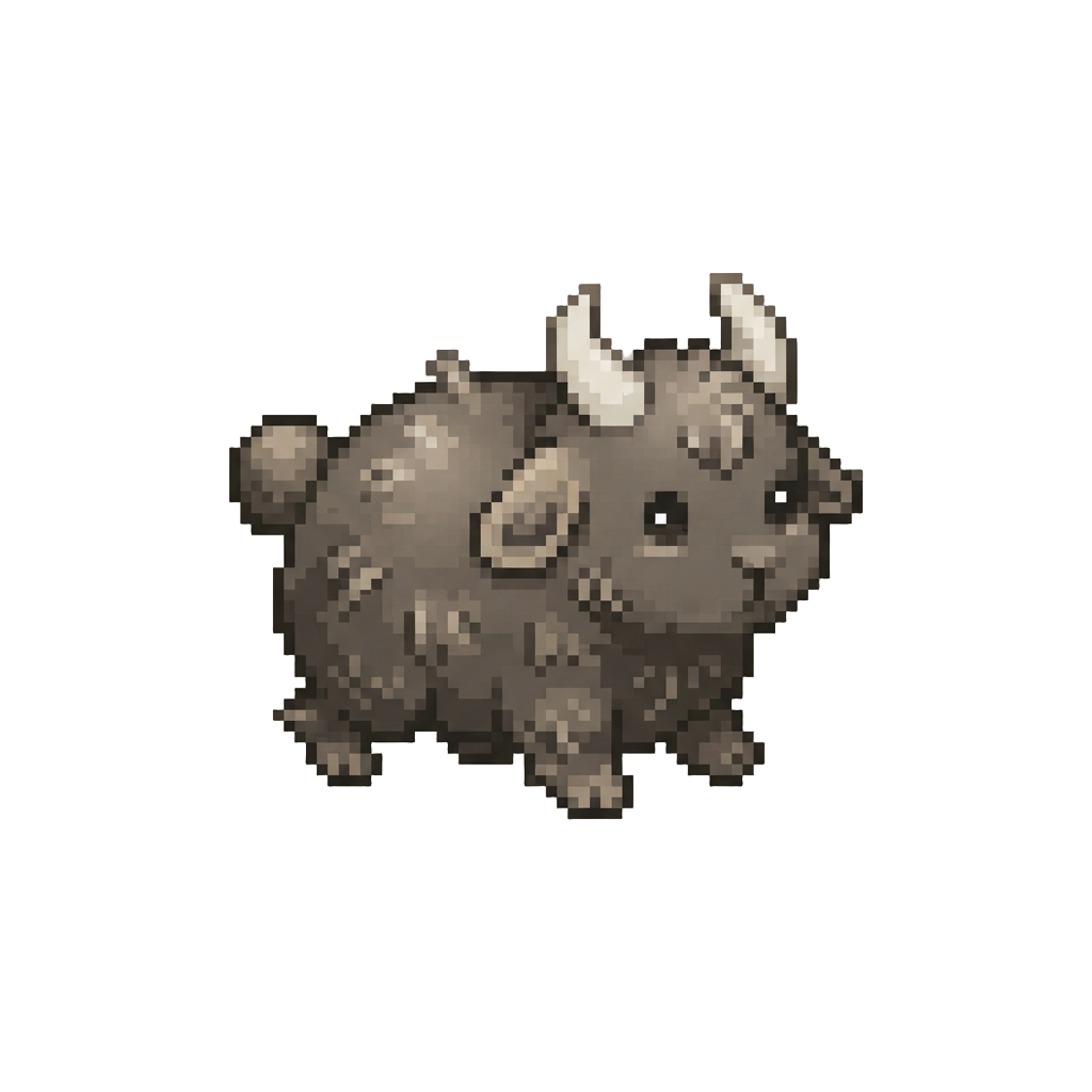 A Clumsy Tiny Horned Dust Bunny