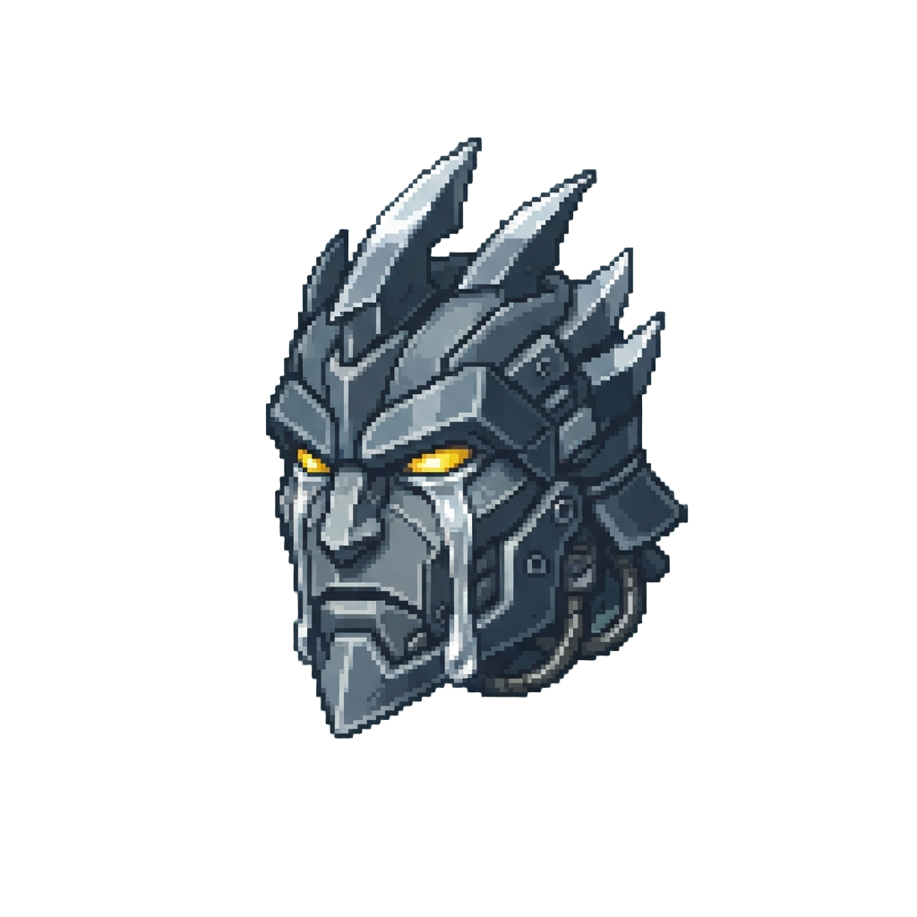 A Razor-tipped Metal Golem Weeping Chrome Tears