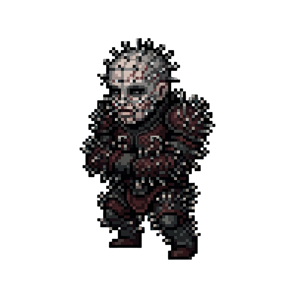 A Cenobite-like Creature Studded with Hundreds of Iron Surgical Needles