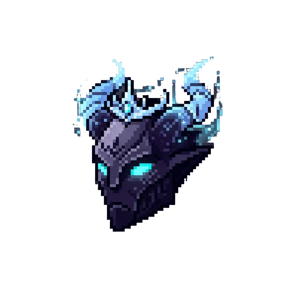 A Glowing Ethereal Void Titan with Crowned Astral Horns