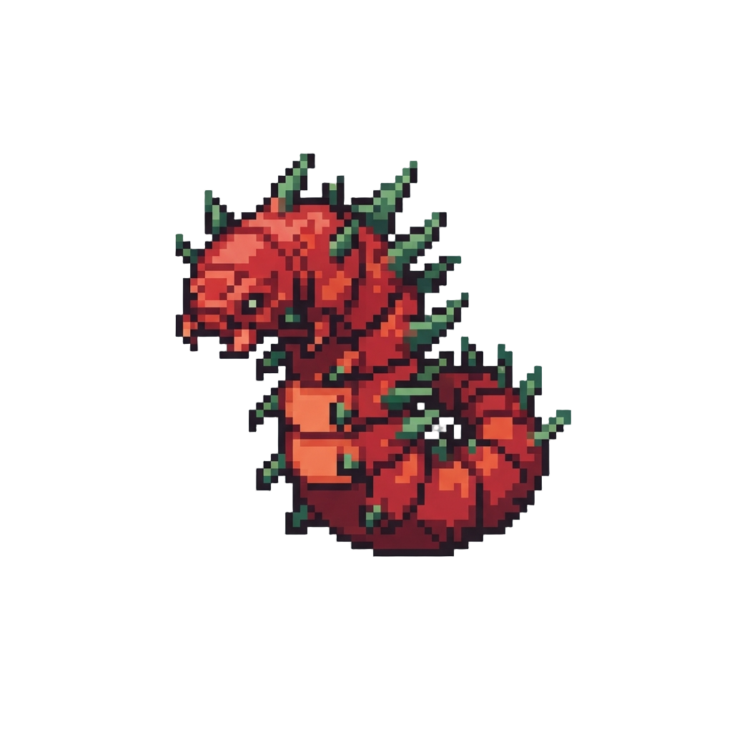 A Red-segmented Burrower Bristling with Toxic Quills