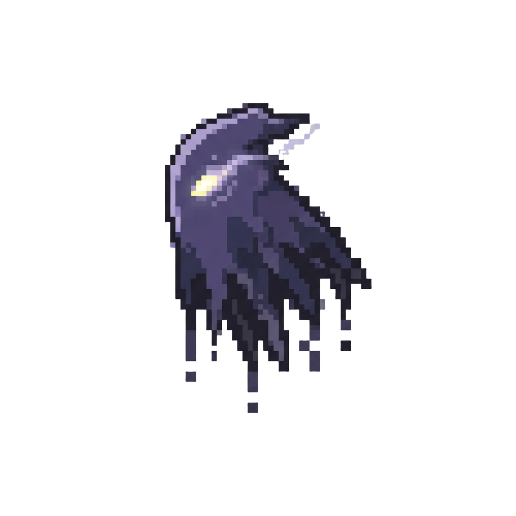 A Jagged Silhouette Phantom Dripping Dark Static