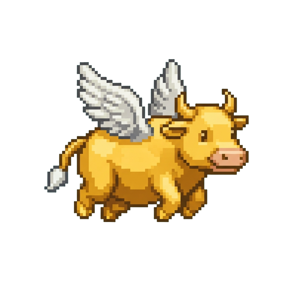 A Flying Golden Cow