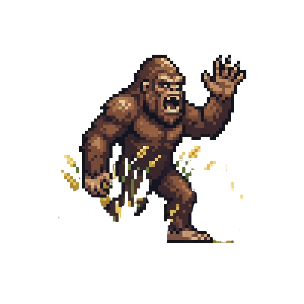 A Roaring Bigfoot Waving From the Wheat Field