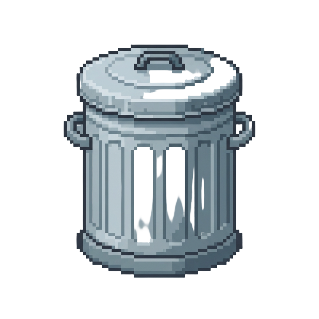 A Galvanized Metal Trash Can