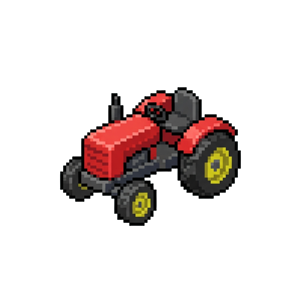 A Spinning Red Tractor
