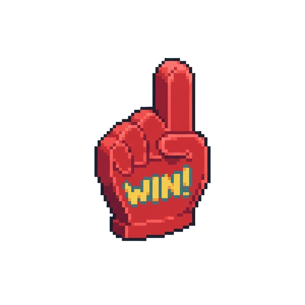 A Foam Finger Back Bling