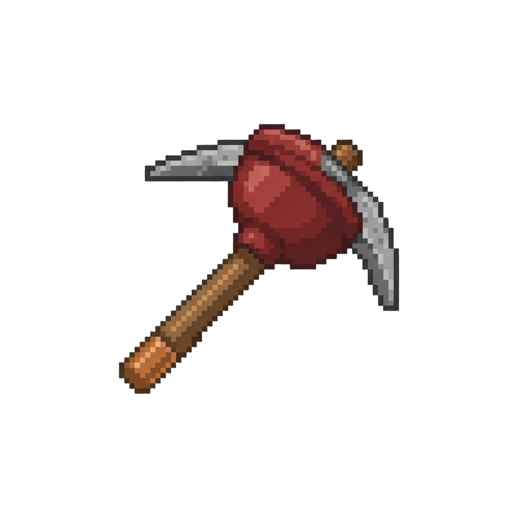 A Toilet Plunger Pickaxe