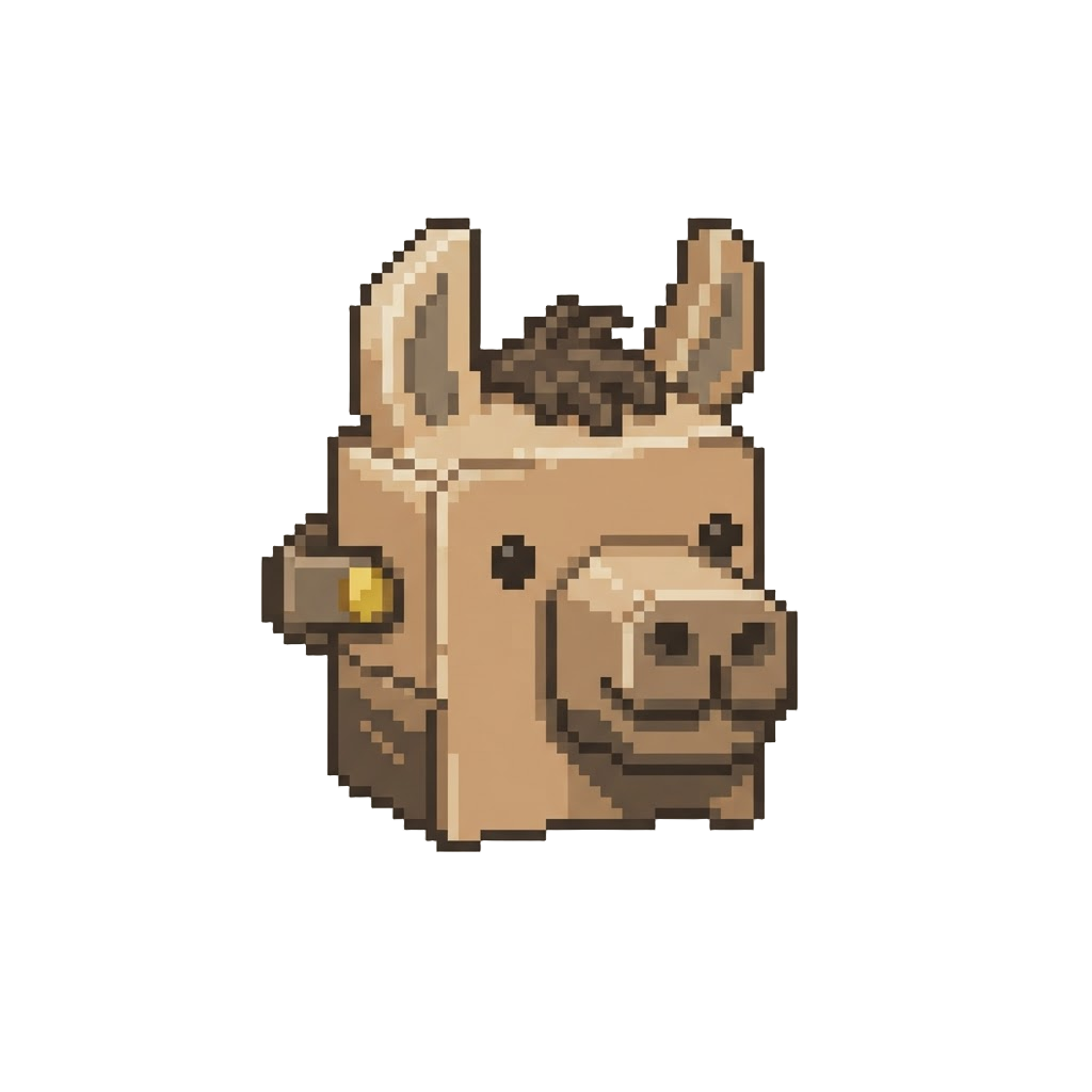 A Cardboard Llama Mask