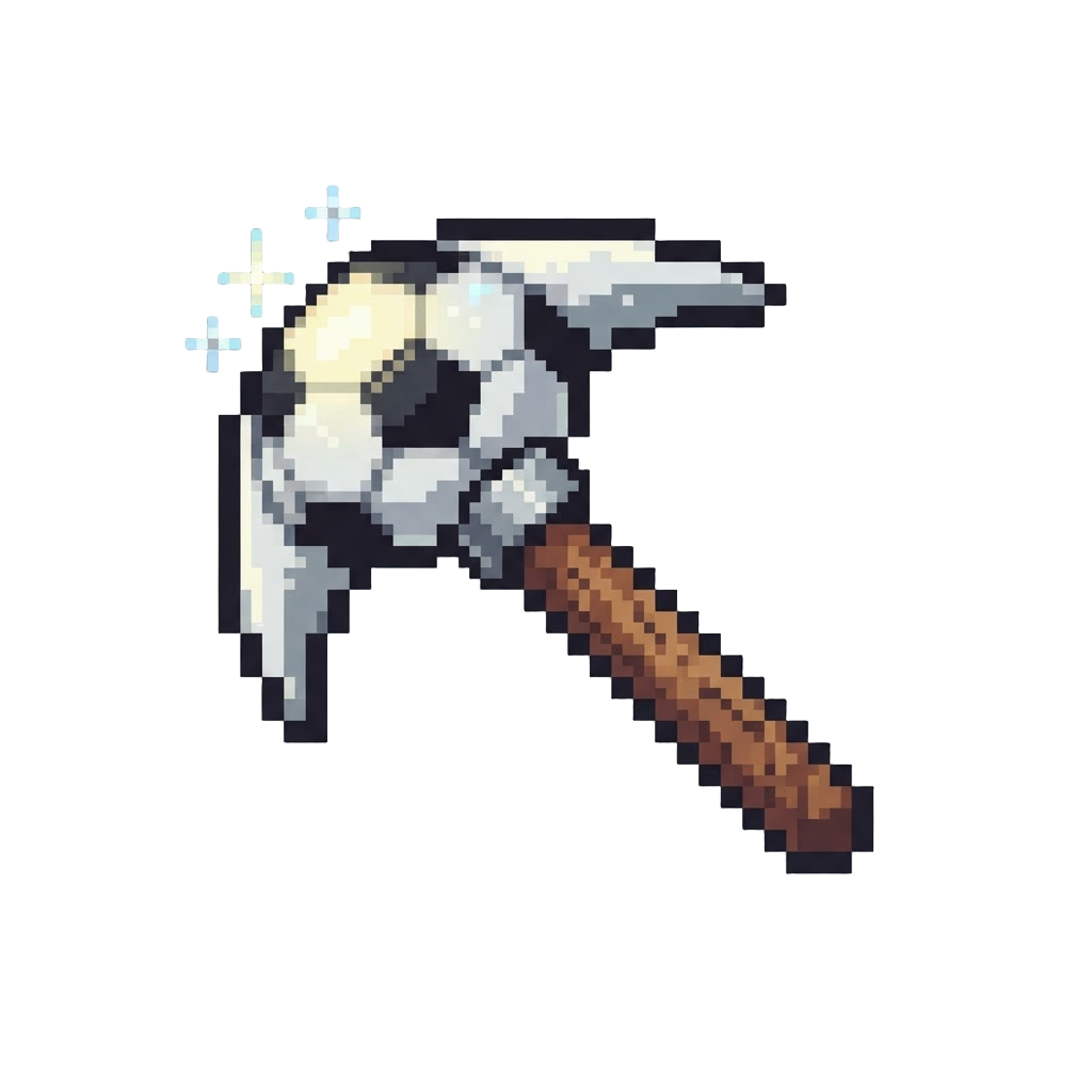 A Sparkling Soccer Ball Pickaxe