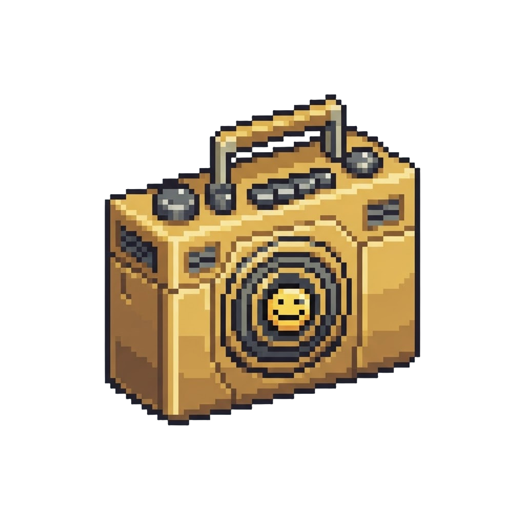 A Golden Emote Boombox