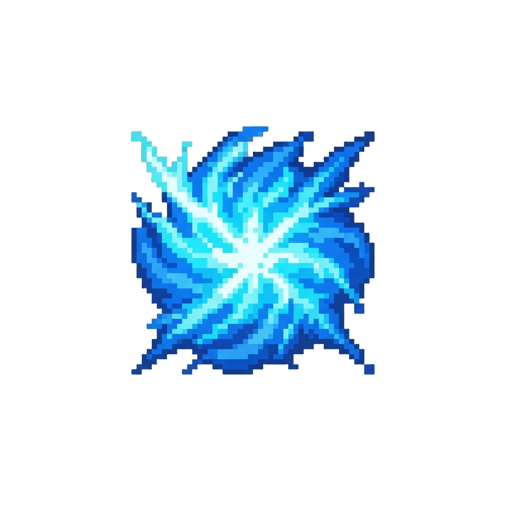 A Crackling Blue Heat-vision Explosion