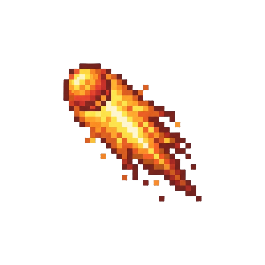 A Soaring Fiery Comet Trail