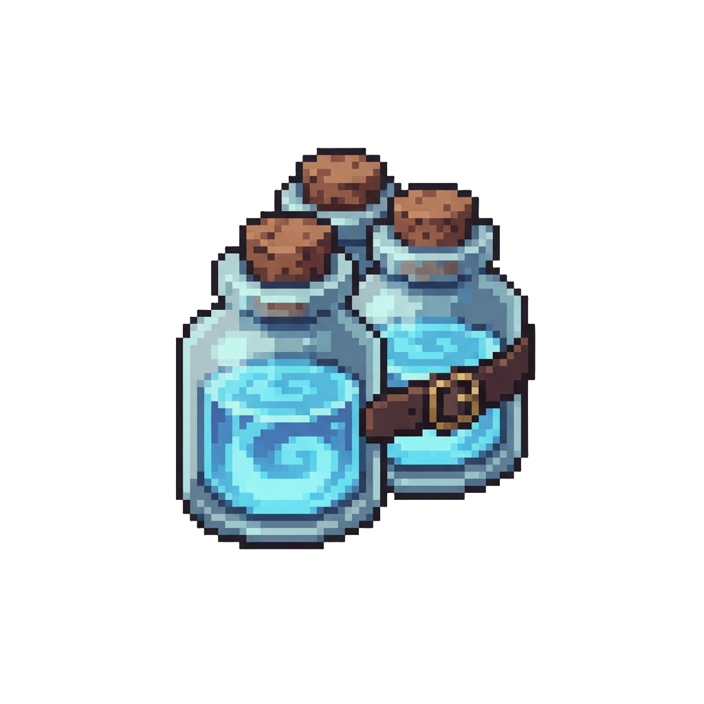 A Stack of Mini Shield Potions