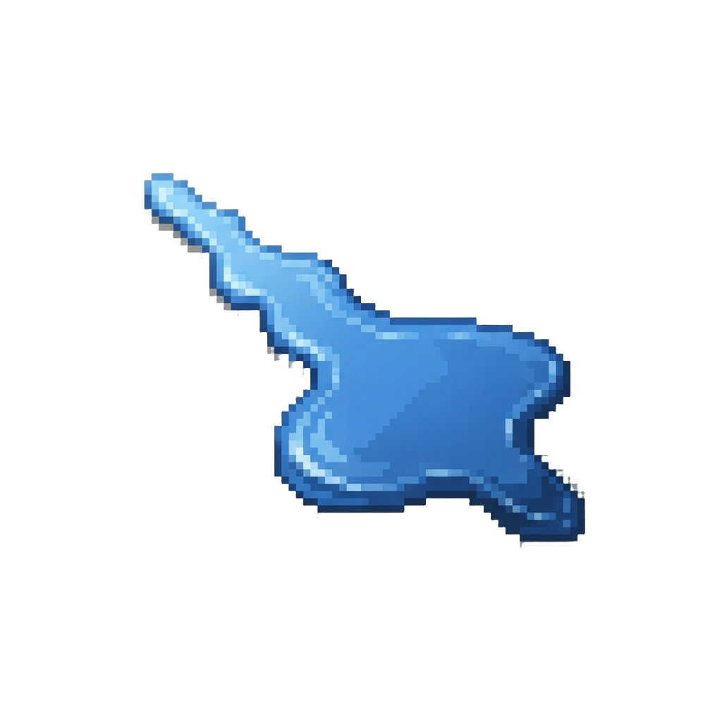 A Long Trail of Spilled Glossy Floor Cleaner