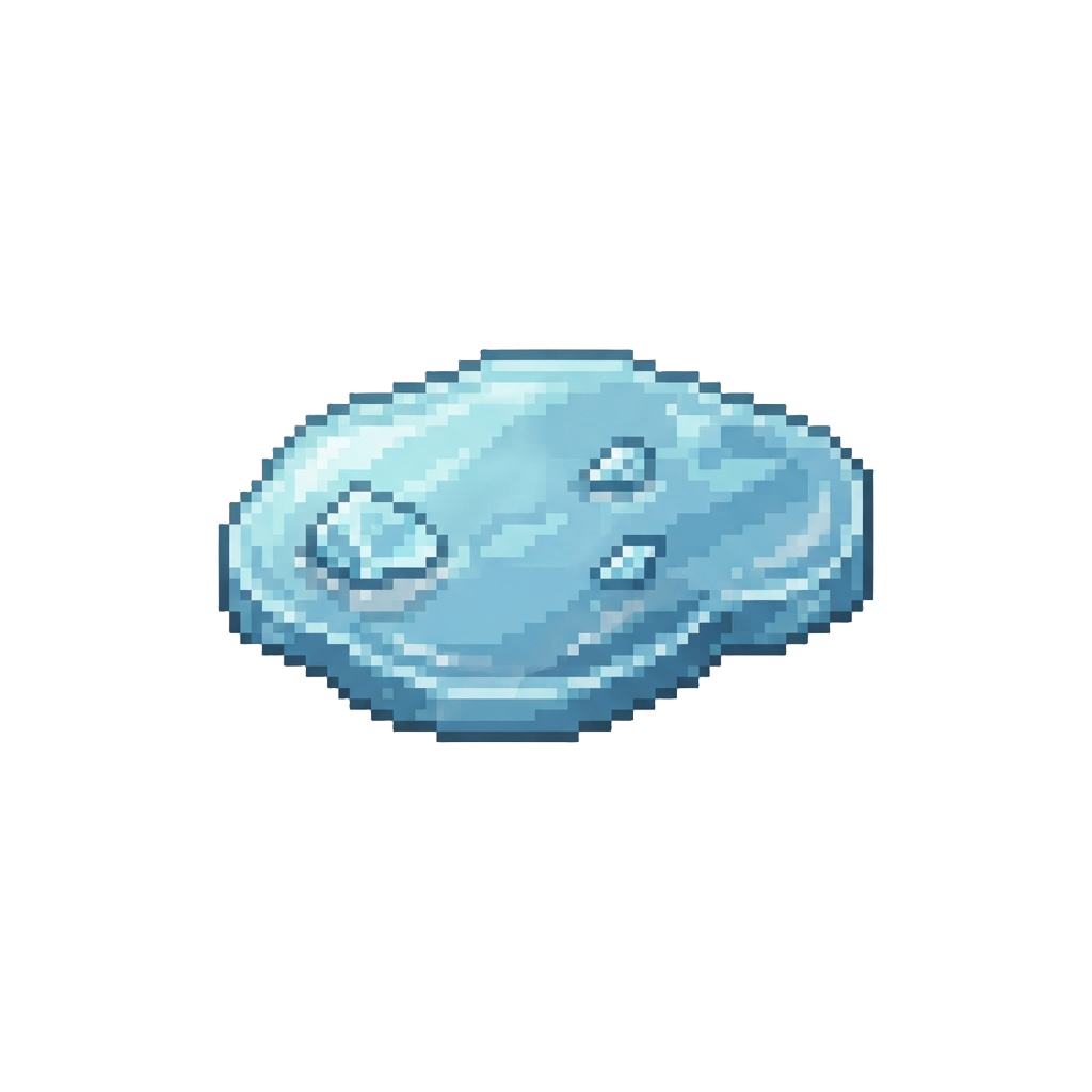 A Puddle of Slippery Melted Ice