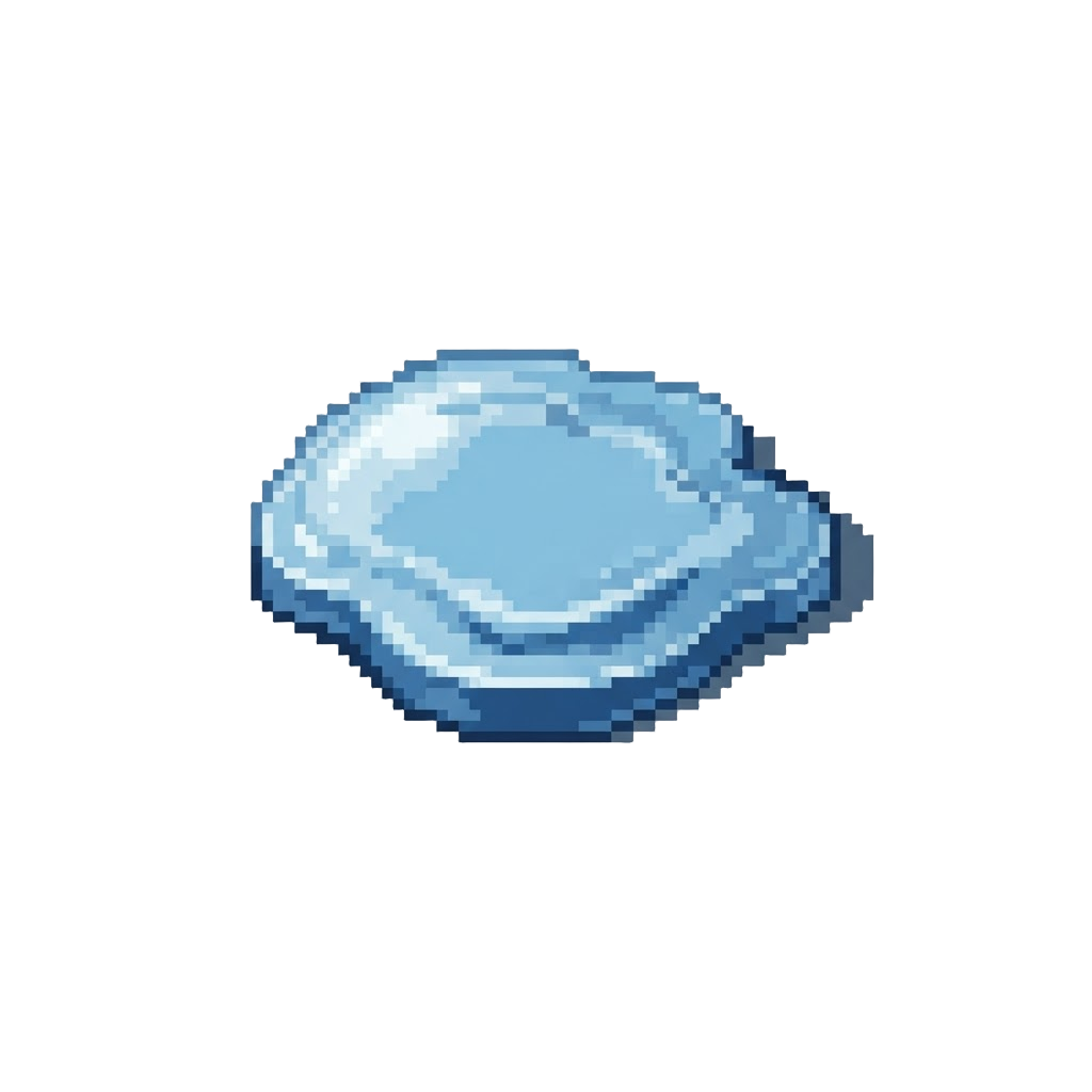A Glossy Puddle of Clear Liquid