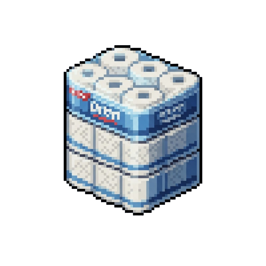 A Display Tower of Paper Towels