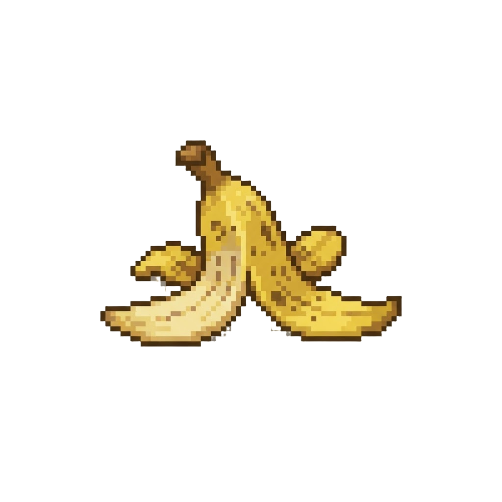 A Squished Banana Peel