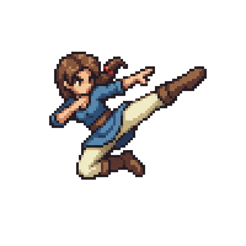 A High-kick Pin-up Spin