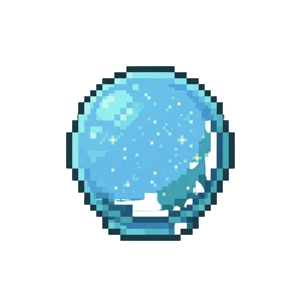 A Shimmering Sky-blue Light Filled with Drifting Stars