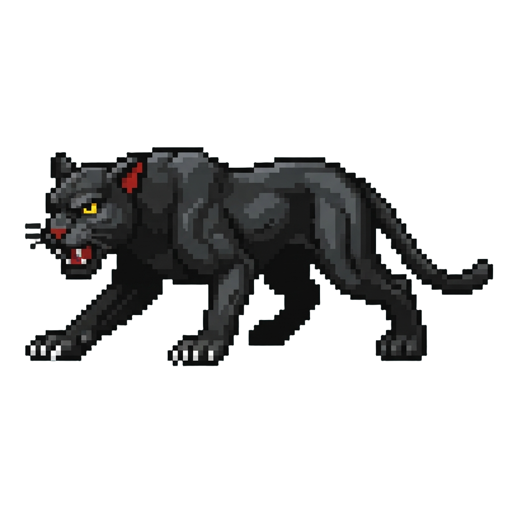 Sleek Menacing Black Panthers