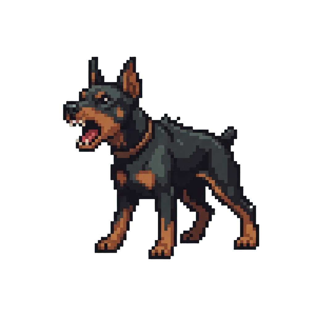 Ferocious Barking Dobermans