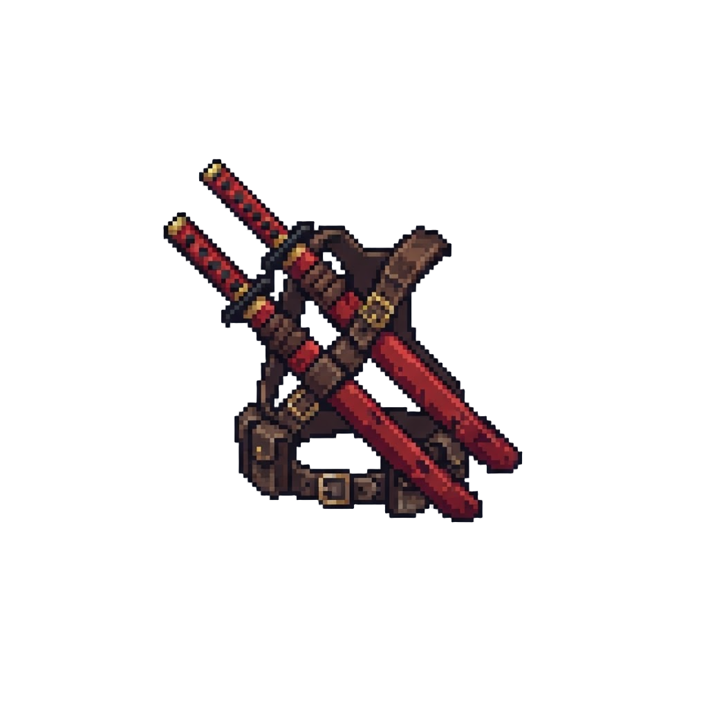 Deadpool in a Dual-sword Katana Harness