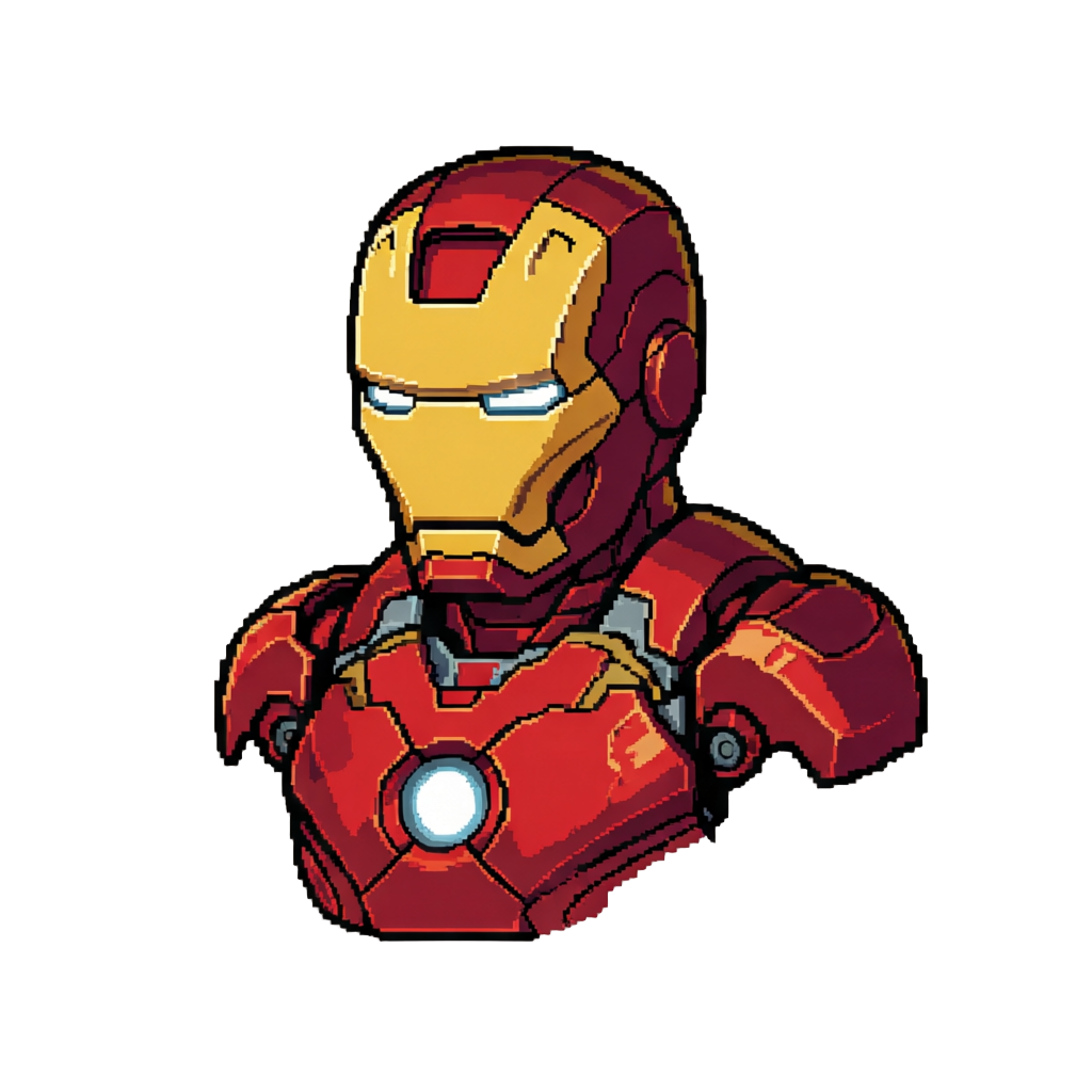 Iron Man in the Classic Red-and-gold Battle Suit