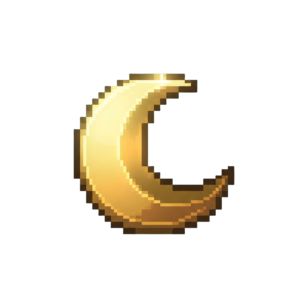 A Glowing Crescent Moon