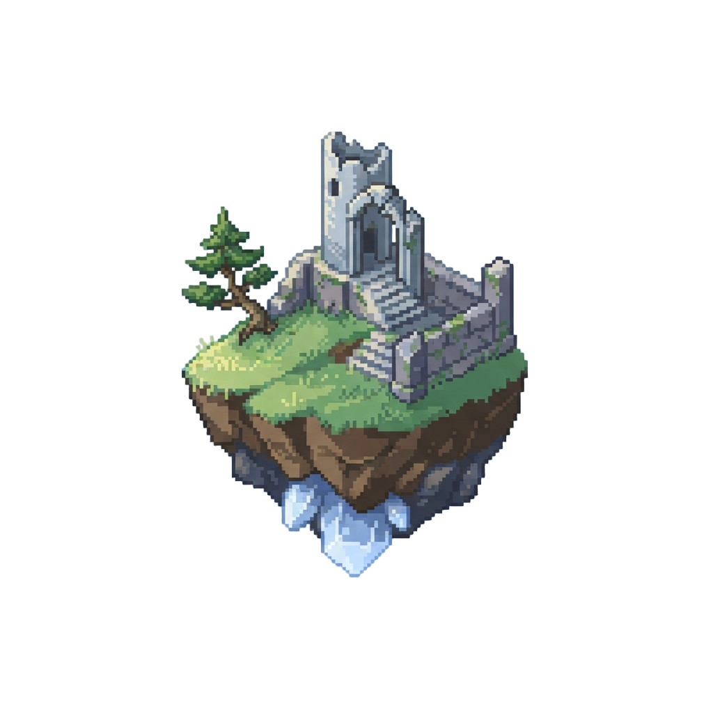 A Floating Sky-island Ruin