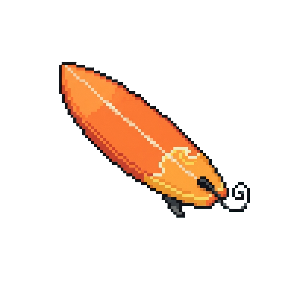 A Sunset Orange Surfboard