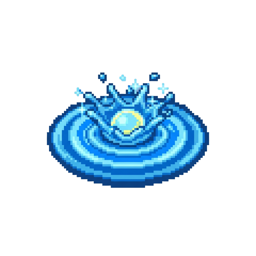 A Slow-motion Halo Ripple Splash
