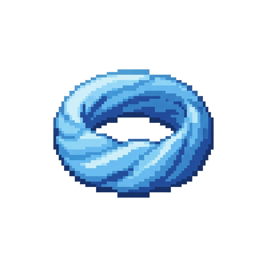 A Wide Ring of Soft Blue Ripple Waves