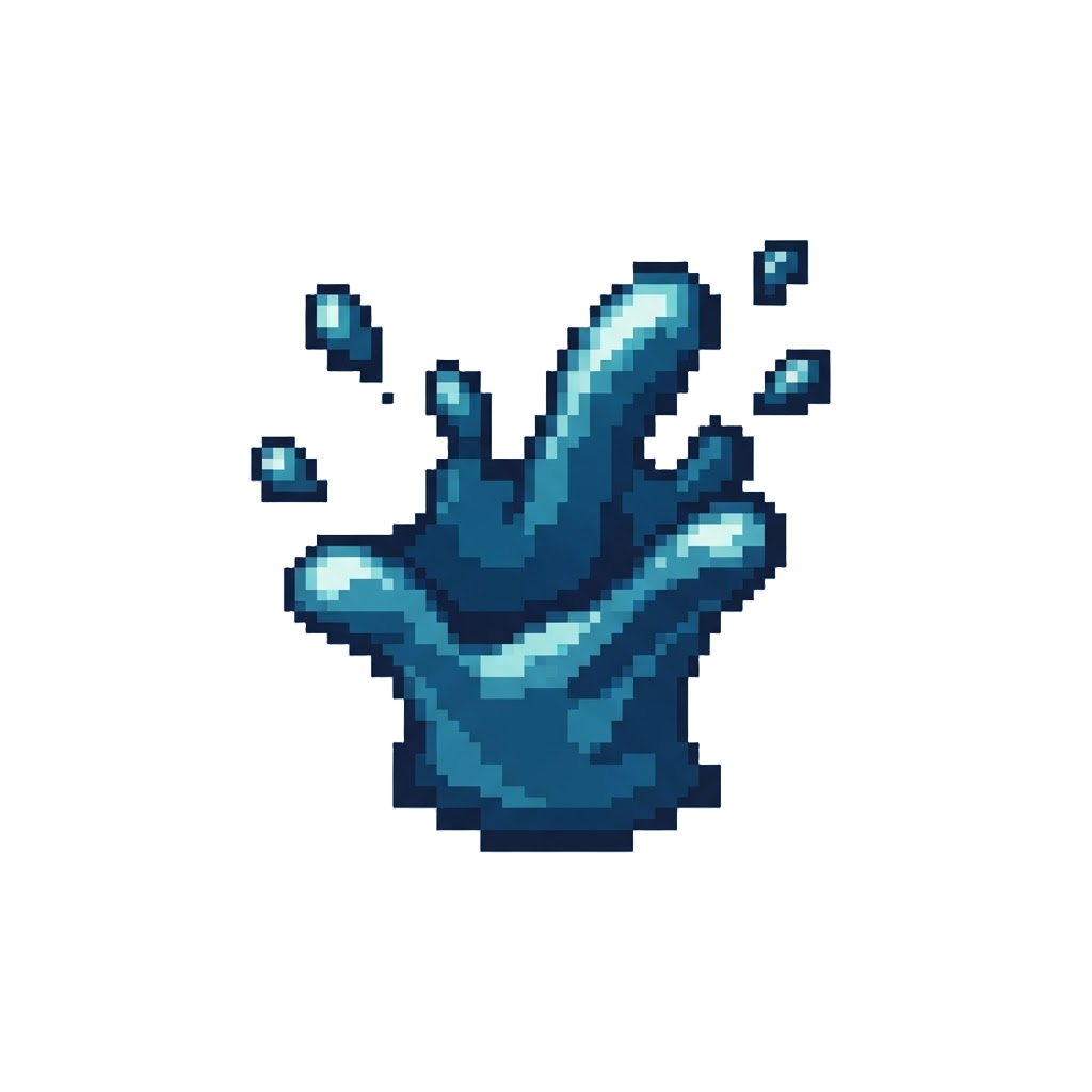 A Deep Ocean Blue Splash