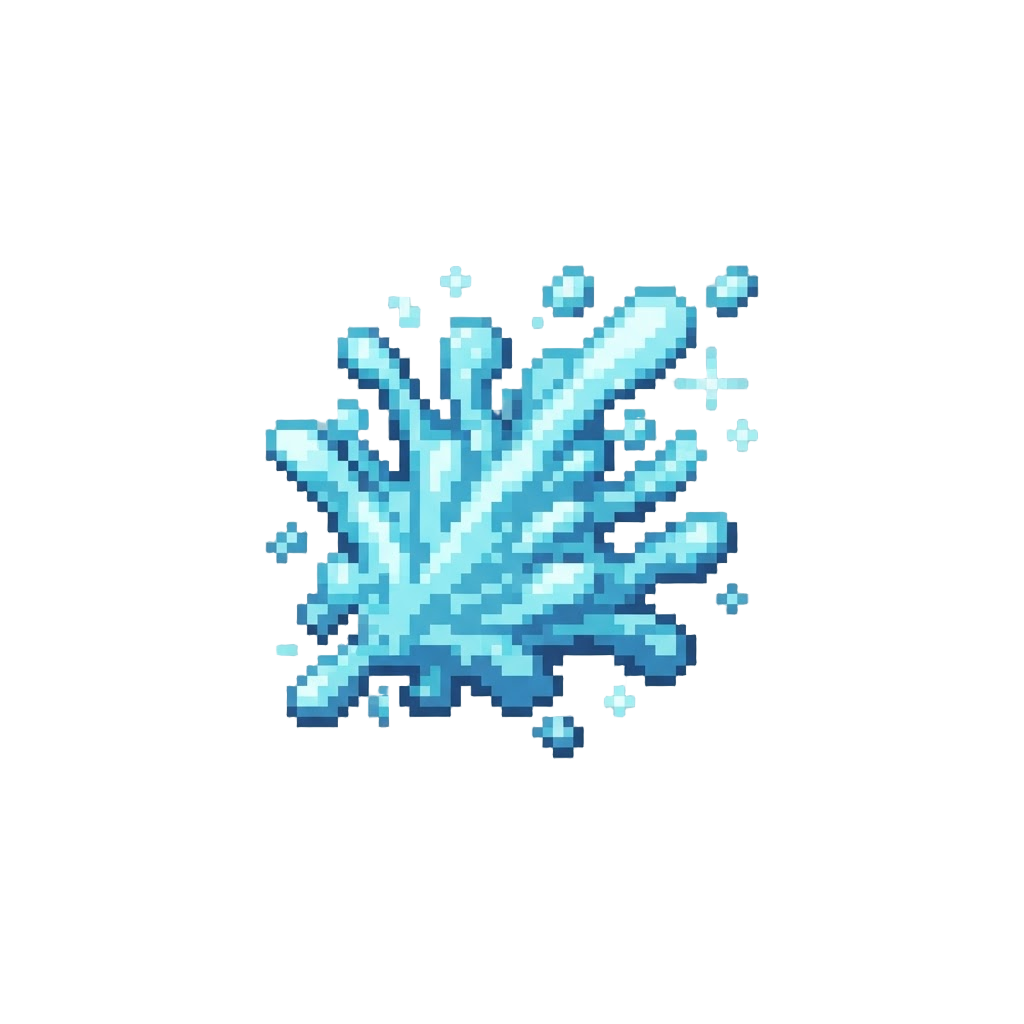 A Pale Azure Liquid Burst