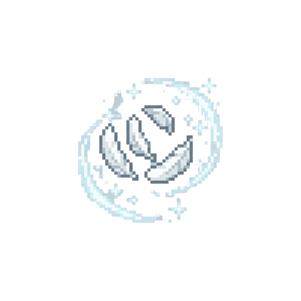 A Gentle Swirl of White Feather Sparks