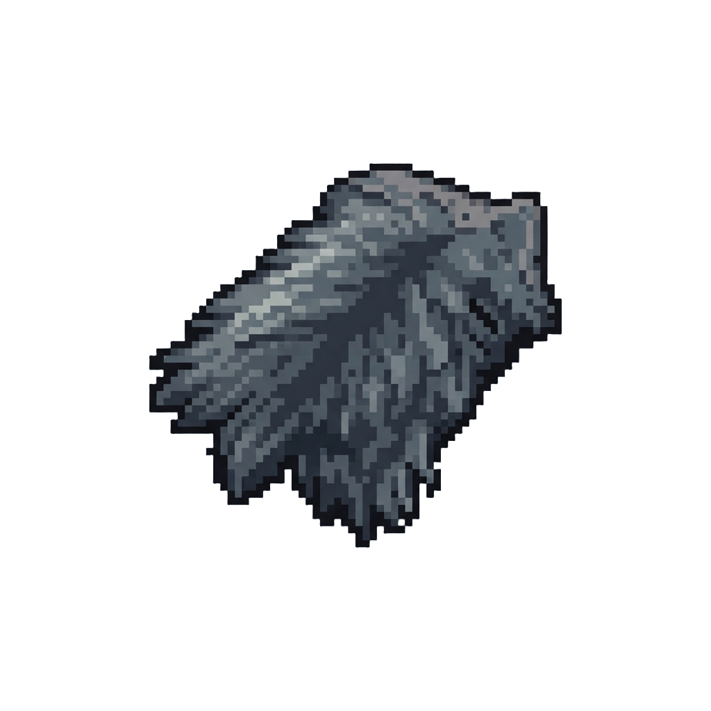 Deep Slate-gray Wolf Fur