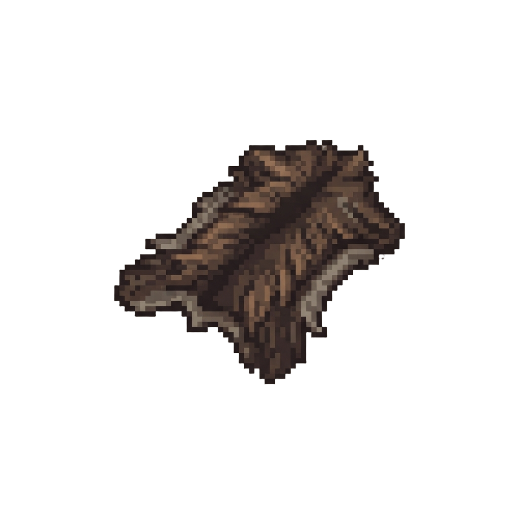 Rugged Dark Brown Wolf Fur