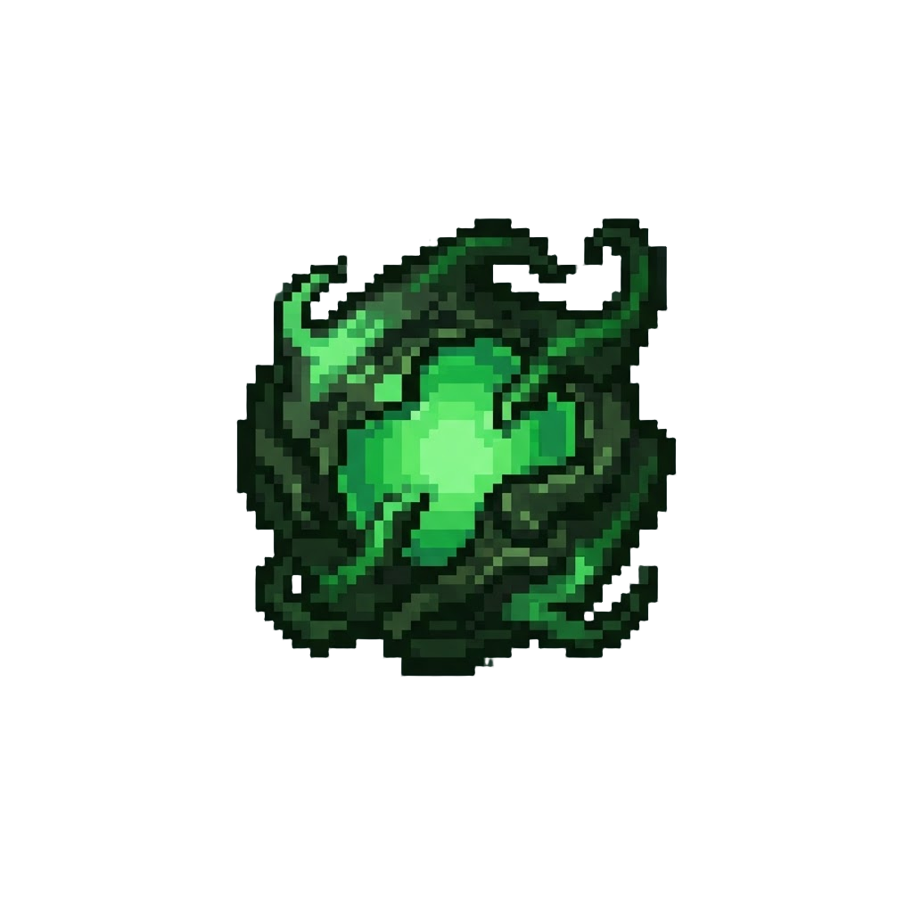 A Glowing Emerald Plague Aura