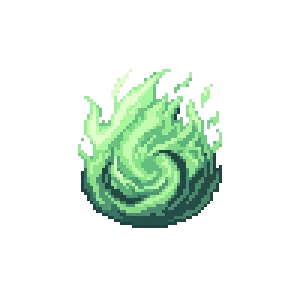A Pale Toxic-green Corruption Aura