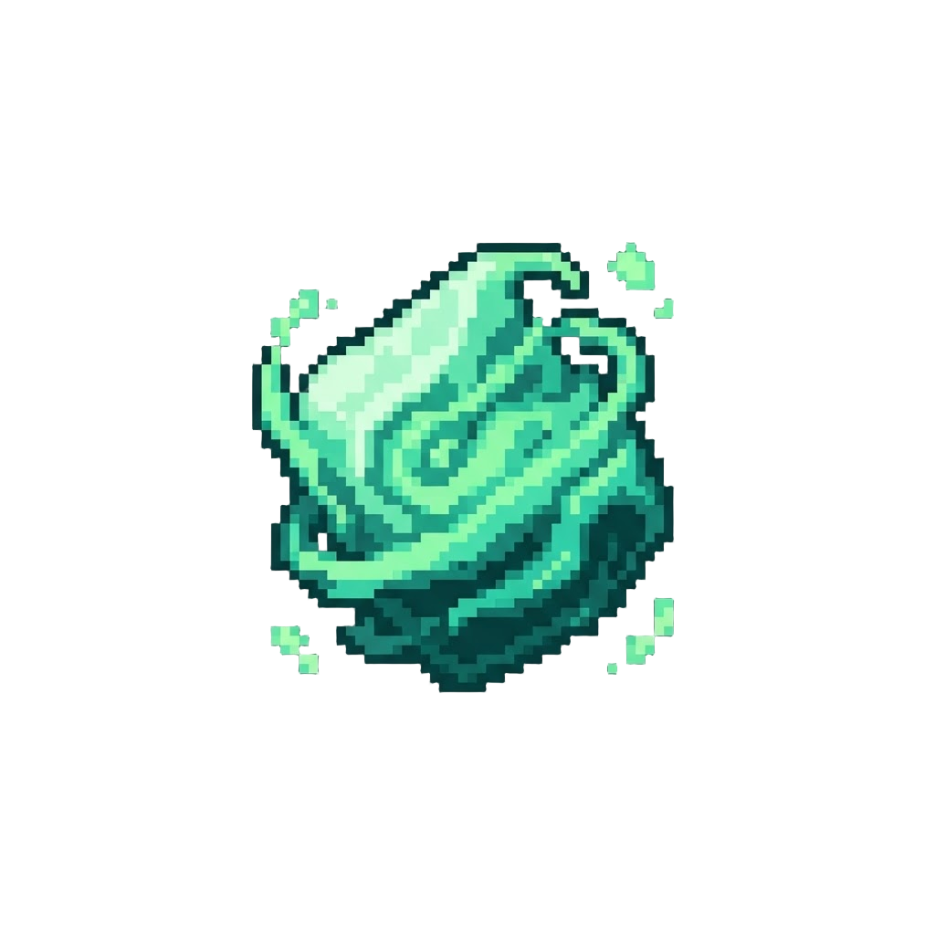 A Bright Neon-green Curse Shimmer