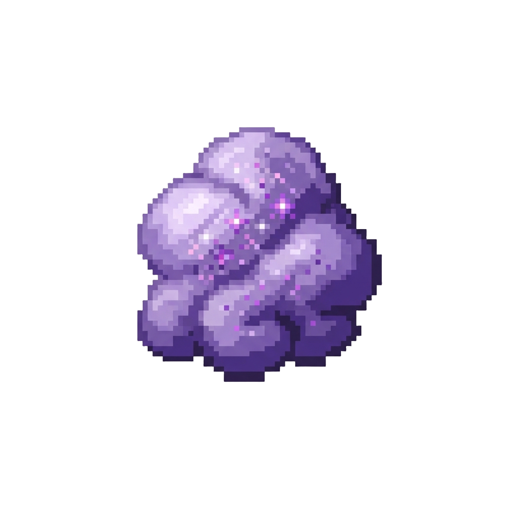 A Soft Cloud of Purple Glitter Smoke